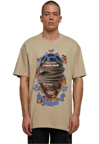 Mister Tee Unisex Grow Up Oversize Tee Sand, XL - T-Shirts für Herren im Oversize-Stil, aus weichen Materialien für hohen Tragekomfort. Perfekt kombinierbar mit Jeans oder Shorts für einen lässigen Look.