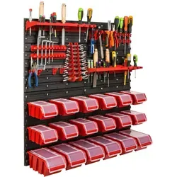 Werkstatt-Werkzeugbrett 78x78 cm mit 18 Ablagen