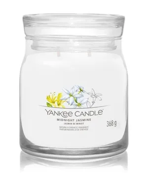 Yankee Candle Midnight Jasmine Duftkerze 368 g - Duftkerze mit einer verführerischen Melange aus Wasserjasmin, süßem Geißblatt und Mandarinenblüte, ideal für entspannende Abende.