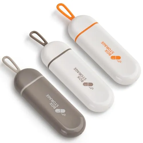 Tablettenbox Pillendose?Pillendose klein für unterwegs?Pillenbox für Vitamine, Medikamente, Pillen, Gute Dichtleistung, Erhaltung der medizinischen Eigenschaften. (3-Packungen)