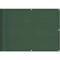 vidaXL Dunkelgrüner Balkon-Sichtschutz 75x700 cm - Sonnenschirme: Wasserfester Sichtschutz aus 100 % Polyester-Oxford, UV-beständig und ideal für Privatsphäre beim Sonnenbaden. Einfach zu befestigen mit Aluminiumösen und mitgeliefertem Seil.