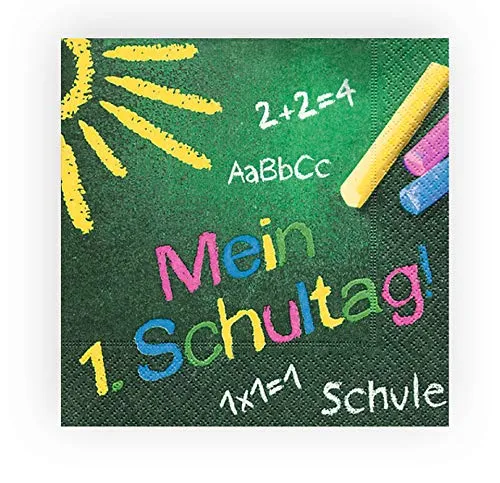 Unbekannt 20 Serviette Lunch Mein 1. Schultag 33x33 cm,