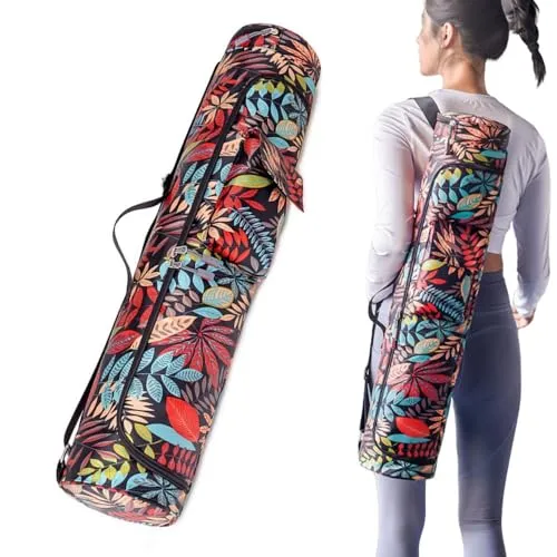 Oaygat Tragetasche für Yogamatte mit Taschen, tragbar, für Übungen, Pilates, Yogamatte, Gepäcktasche, Schultertasche mit Flaschentasche, Nassfach, Yogamatten, Tragetasche, für Damen und Herren