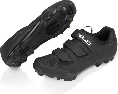 XLC MTB-Shoes CB-M06 schwarz Gr. 47 - Fahrradschuhe für Mountainbiker, mit atmungsaktivem Obermaterial und rutschsicherer Sohle für optimalen Halt. Ideal für SPD-Systeme und ausgestattet mit 3 Klettverschlüssen für eine perfekte Passform.