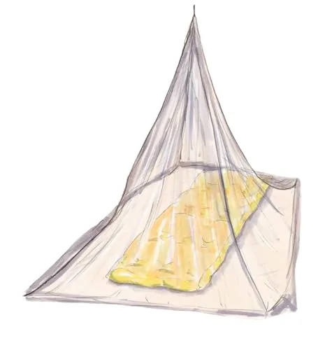 Moskitonetz 410 mesh weiß Traveller 200x145x185 cm 80g Betthimmel Insektenschutz