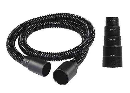 Grizzly Tools Adapter und Schlauch für Staubabsaugung, passend für Kärcher Mehrzweck Sauger, Schwarz, 35.7 mm Außendurchmesser, 34.5 mm Innendurchmesser, 1er Pack (Grizzly Tools)
