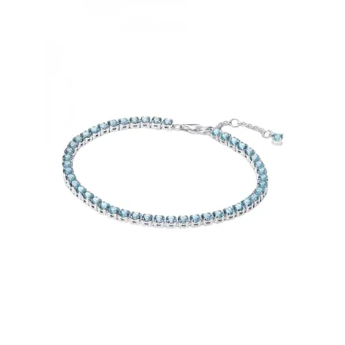 Pandora Funkelndes Blaues Tennisarmband aus Sterling-Silber - Elegantes Damenarmband aus der Timeless Kollektion, verziert mit funkelnden Kristallen für einen strahlenden Look. Ideal für stilbewusste Frauen, die besonderen Schmuck schätzen.