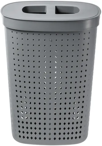 NHG Wäschesammler SEOUL 60,8 Liter oval grau