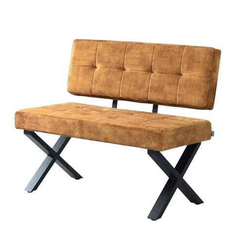 B&D home Essbank KAREN, gepolstert, Metallgestell, 140 cm - Elegante Essbank KAREN in Anthrazit für 2 Personen. Ideal für Esszimmer oder Flure, mit robustem Metallgestell und zeitlosem Design. Eine stilvolle Sitzgelegenheit, die Ihrem Raum einen modernen Akzent verleiht.