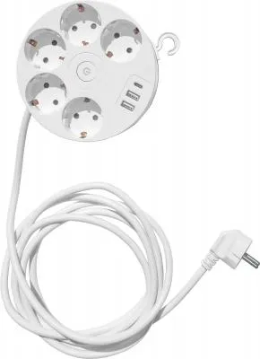 Technaxx Kabeltrommel TX-259 mit 5 Steckdosen und 3 USB-Ports