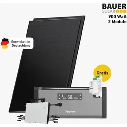 Balkonkraftwerk 900W Komplettset mit Speicher - Balkonkraftwerk mit 900 W bifazialen Solarmodulen und Hoymiles HiBattery 1920 AC. Hohe Erträge durch N-Type Zelltechnologie und bis zu 30% Mehrertrag. Ideal für nachhaltige Energiegewinnung in deinem Zuhause.