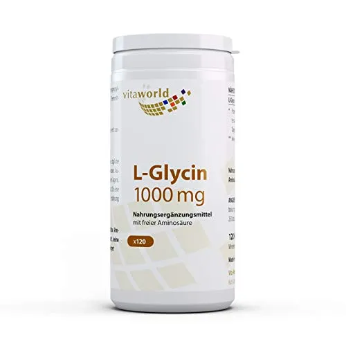 3er Pack Vita World L-Glycin 1000mg 3 x 120 Kapseln Deutsche Apotheker-Herstellung