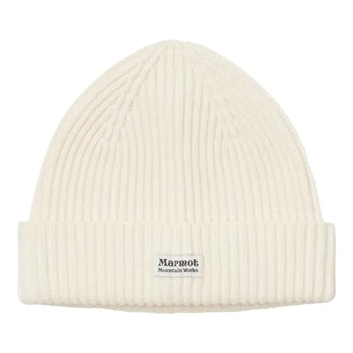 Marmot Unisex Herren Damen Mütze Strickmütze Ridgefield Beanie, Farbe:Weiß, Artikel:-7395 Papyrus