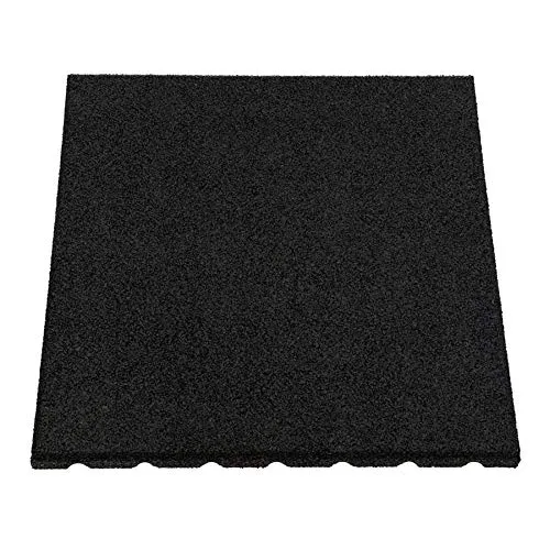 Fallschutzplatten 1 m² Schwarz 50x50 cm 25 mm – Set aus 4 Gummi Spielplatz Bodenplatten - ✔ Sicherer Fallschutz – stoßdämpfende Gummi-Platten für Spielplätze und Gärten, ideal unter Spielgeräten. ✔ Geprüfte Sicherheit – Fallhöhe bis 120 cm nach EN 1177 getestet. ✔ Drainage-Unterseite für schnellen Wasserablauf.