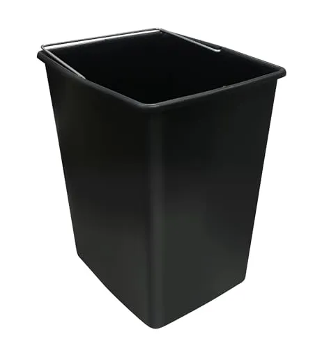 ARREGUI CBZ00422 Ersatzeimer für Mülltrennsysteme | 17 L |Ersatz Inneneimer aus Kunststoff mit Metallgriff | Kompatibel Basic, Top, Round, Ecoclas und Ecoclas Plus Mülleimer | schwarz