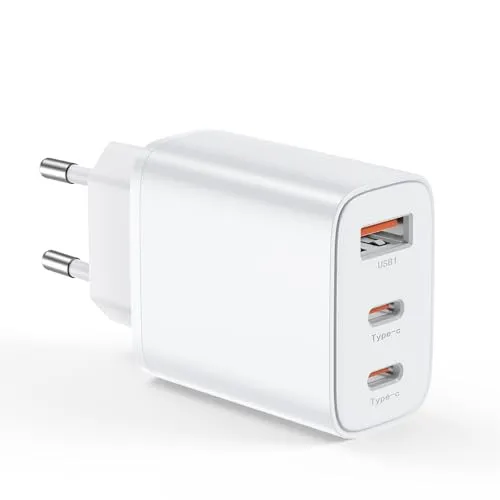 USB C Ladegerät Adapter Netzteil 3 Ports Mehrfach Stecker mit USBC und USB A, 30W Multiport Handy Schnellladegerät Ladestecker for iPhone 16 15 14 13 12 11 Plus Pro Max SE 2020 XS XR 8 7
