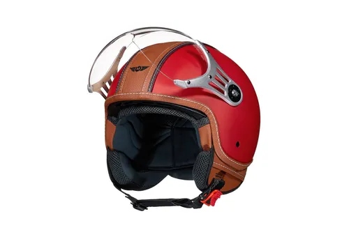 MOTO HELMETS Motorradhelm Integralhelm Motorrad Roller Full Helm AF-84, Helm für Motorrad Roller Scooter, Schnellverschluss, Visier, nur 1050g