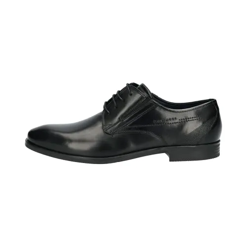 bugatti Herren Businessschuhe - Elegante Schnürer für Büro und Freizeit - Herren-Schnürhalbschuhe in klassischem Schwarz, mit bequemer Weiter und ideal für den täglichen Einsatz im Büro oder in der Freizeit.