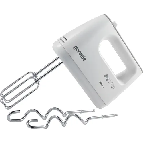 Gorenje M420CW Handmixer 450 W - Hand- & Stabmixer mit 5 Geschwindigkeitsstufen, kraftvoll und ideal für vielseitige Küchenaufgaben, inklusive 1,3 m Kabel für Flexibilität.
