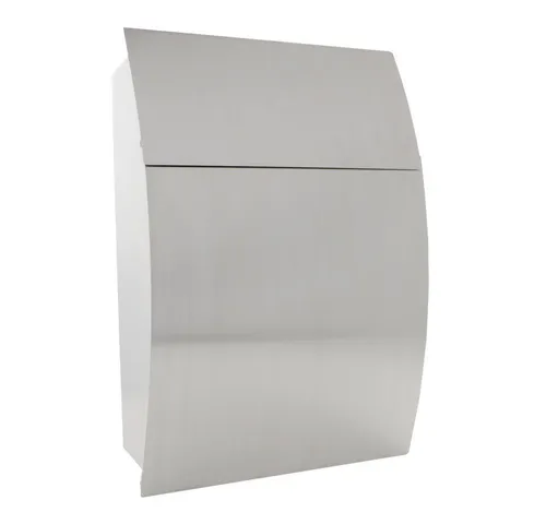 Profirst Wandbriefkasten Profirst Mail PM 130 Briefkasten (Silber, Edelstahl)