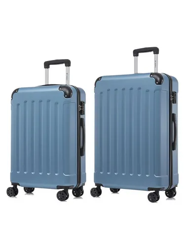 YONSLY Kofferset Premium Hartschalen-Reiseset aus ABS mit robustem YKK-Reißverschluss, 4 Rollen, (Reisekoffer-Set, 2 tlg., L-XL-Set), TSA-Schloss, 360°-Doppelrollen und austauschbaren Rollen und Griffen