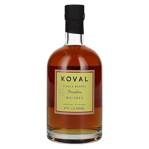 Koval I Bourbon Single Barrel Whiskey - Einzigartige Mais-Hirse-Komposition - Whisky: Entdecken Sie den Koval Bourbon mit 47% Vol. aus einer besonderen Mais-Hirse-Mischung für einen unverwechselbaren Geschmack und Charakter. Ideal für Kenner und Cocktail-Liebhaber.