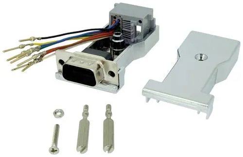 ROLINE DB9 Stecker-RJ45 Buchse 8P/8C 8Ltg., silberfarben
