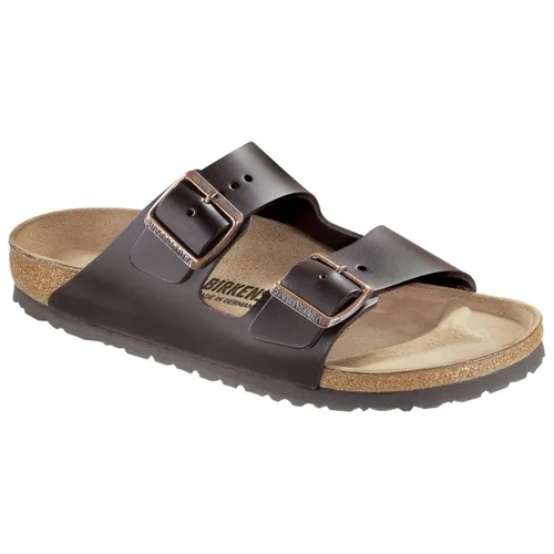Birkenstock Arizona Braun, Gr. 43 - Komfortable Sandalen - Wanderschuhe mit 2 individuell verstellbaren Riemen und korrosionsgeschützten Schnallen, ideal für optimalen Halt und Komfort beim Tragen. Made in Germany.