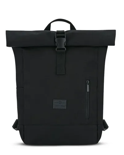 Johnny Urban Cityrucksack Robin Small, Wasserabweisend, Schwarz - Freizeitrucksack mit rollbarem Top und wasserabweisender Oberfläche, ideal für Alltag und Outdoor-Aktivitäten.