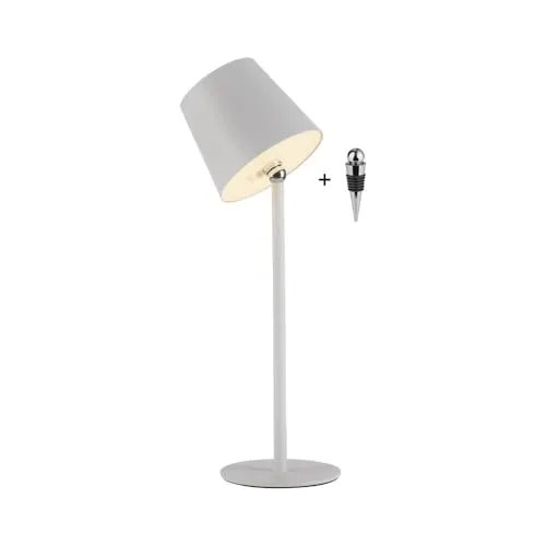 SellTec LED Tischleuchte mit Touchdimmer und Flaschenaufsatz - Nachttischleuchte mit dimmbarem LED-Licht, Akku-betrieben und inklusive Flaschenaufsatz für individuelles Upcycling. Perfekt für stimmungsvolle Beleuchtung drinnen und draußen.