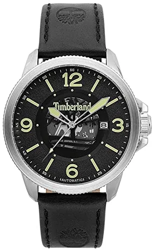 Timberland Herren Uhr 15421JS-02 - Armbanduhren mit Kalenderfunktion, 50m wasserbeständig und stilvolles Design aus Edelstahl und Leder für den modebewussten Mann.