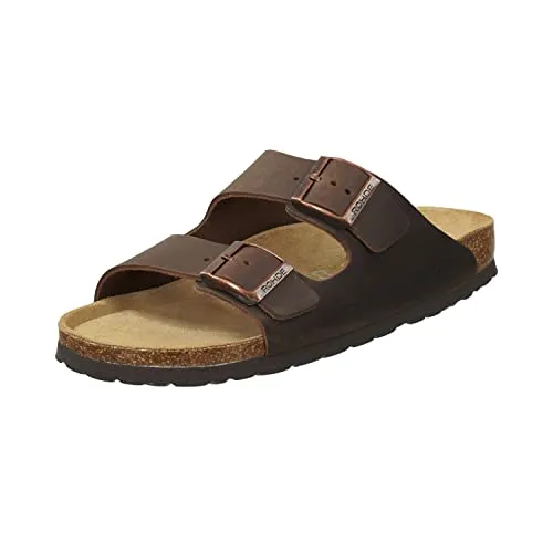 Rohde Herren Sandalen - Therapie-Sandalen Mocca 43 EU / 9 UK - Wanderschuhe mit flacher EVA-Sohle für optimalen Komfort, ideal für Therapie und Alltag. Hochwertiges Leder und Synthetik sorgen für Langlebigkeit und Bequemlichkeit.