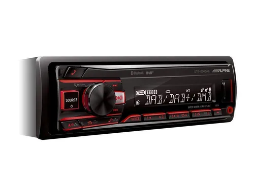 Alpine UTE-204DAB - 1-DIN DAB+-Digitalradio - Autoradio mit hochwertigem DAB+-Empfang, Bluetooth-Freisprechfunktion und RGB-Beleuchtung, ideal für Musikgenuss im Auto.