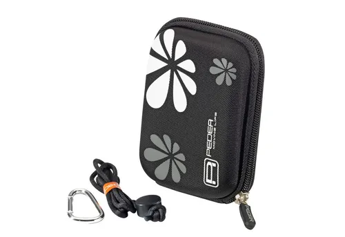 PEDEA Kameratasche Hardcase für Digitalkamera Kompaktkamera & Action Cams, Hardcase Schale, wasserabweisend, Zubehörfach, Karabine & Umhängeband