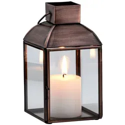 Vintage Deko Laterne Windlicht Teelichthalter Nelios Klein - Kleine Laterne Nelios im skandinavischen Design, ideal für gemütliche Abende. Hochwertiges Metall und Glas sorgen für eine stilvolle Atmosphäre in jedem Raum.