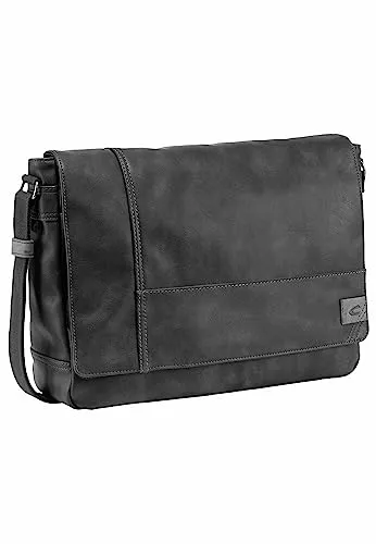 camel active Laos Messenger Bag Black - Messenger-Bag mit modernem Design, ideal für den sicheren Transport von Laptop und Essentials. Maße: 40 x 29 x 13 cm, perfekt für den Alltag.