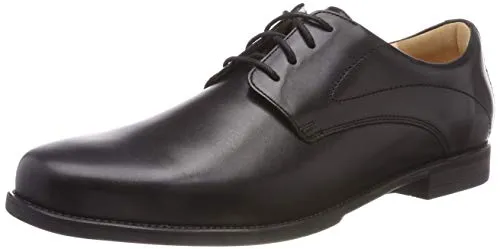 Ganter GREG-G Derby Herren - Mehrfarbig (schwarz 0100), 46 EU - Herren-Schnürhalbschuhe mit rutschfester Sohle und PLUS-Weite für optimalen Tragekomfort aus echtem Leder.