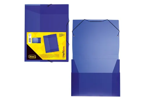 Idena Hefter Idena 225402 - Heftbox für DIN A4 mit Gummizug, aus PP, Füllhöhe 3,5
