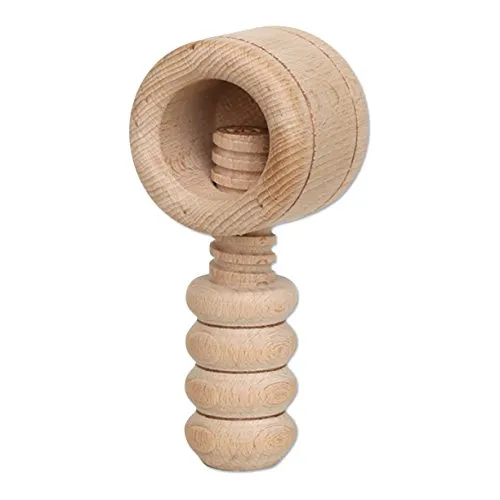 Dekohelden24 1 Hochwertiger handgedrechselter Holz Nussknacker, ca. 12 cm