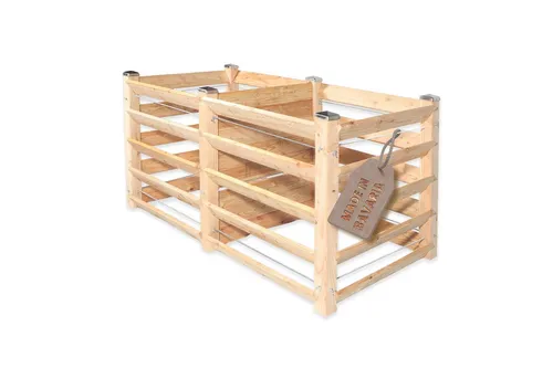 Moderner Komposter Duo aus Lärchenholz 80x153 cm - Hochwertiger Holzkomposter aus europäischer Lärche, resistent gegen Schädlinge und ohne chemischen Holzschutz. Ideal für umweltbewusste Gärtner!