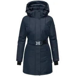 Navahoo Wintermantel Frostkuss 14 Warmer Damen Mantel mit abnehmbarer Kapuze und Taillengürtel