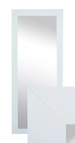 BD ART Wandspiegel Dekorativ Garderobenspiegel Ganzkörperspiegel 120x50cm weiß