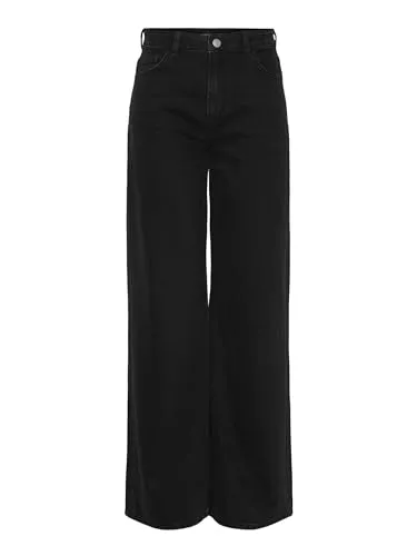 PIECES Pcselma Hw Wide Jeans Bl102 Noos Bc - Weite Damenjeans - Stylische weite Jeans für Damen von PIECES, ideal für lässige Looks und höchsten Tragekomfort.