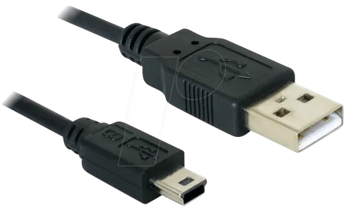 DELOCK 82273 - USB 2.0 Kabel, A Stecker auf Mini B Stecker, 1 m