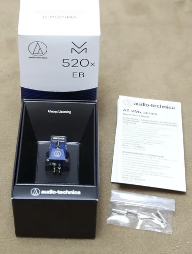 Audio-Technica AT-VM520xEB Dual Moving Magnet-Tonabnehmer - Tonabnehmer für DJ's mit elliptischer Nadel für präzise Abtastung und herausragende Wiedergabequalität, ideal für anspruchsvolle Vinyl-Liebhaber.