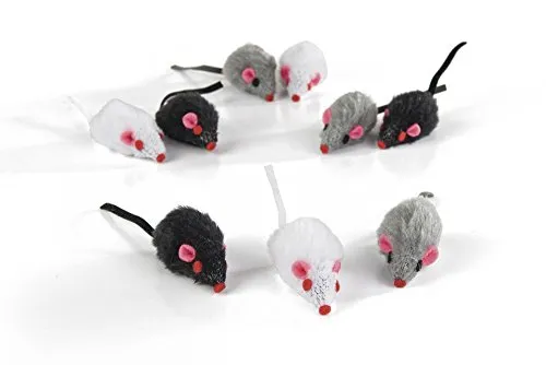 Beeztees 430347 Pluesch Spielmaus Mini Sort, 5 cm