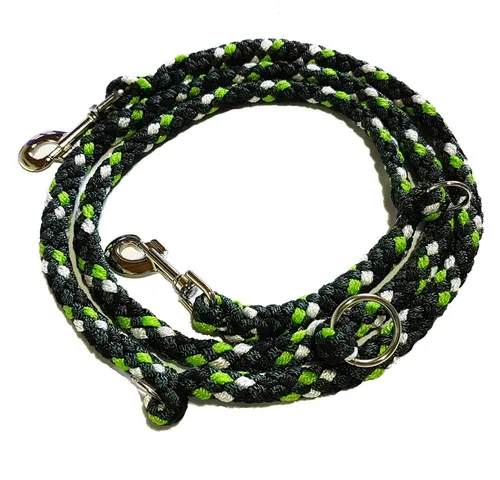 Activity4Dogs Hundeleine große Hunde bis 60 kg, mehrfarbig geflochten, 3-fach verstellbar, 2m, auch als Doppelleine für 2 Hunde geeignet, Qualität aus Deutschland