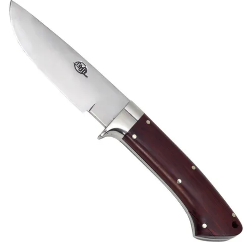 Citadel Baltic II Jagdmesser mit Lederscheide - Hochwertiges Taschenmesser mit 11 cm Klinge und ergonomischem Padoukholzgriff. Inklusive Lederscheide, ideal für Jagd und Outdoor-Aktivitäten.