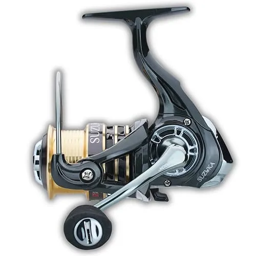 Robinson Angelrolle – Frontbremse, 8 Kugellager, Duraluminium-Spule, 5.2:1, ideal zum Angeln auf Barsch, Zander und Hecht – Suzuka (2500)