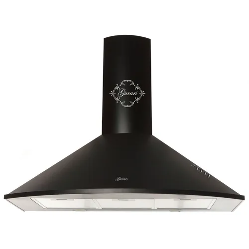Gurari Halbrunde Dunstabzugshaube 90cm 1000m³/h Wandhaube Abzugshaube Schwarz